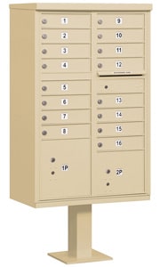 Salsbury 16 Door CBU Mailbox Sandstone