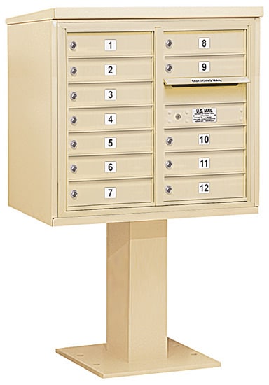 3407D12 Salsbury Commercial 4C Pedestal Mailboxes