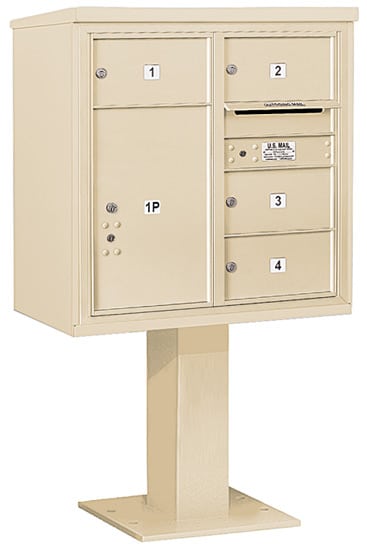 3408D04 Salsbury Commercial 4C Pedestal Mailboxes