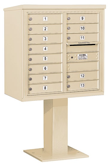 3408D13 Salsbury Commercial 4C Pedestal Mailboxes