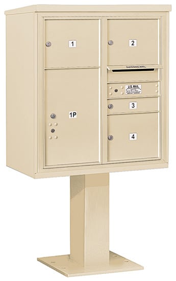 3409D04 Salsbury Commercial 4C Pedestal Mailboxes