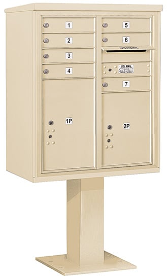 3410D06 Salsbury Commercial 4C Pedestal Mailboxes