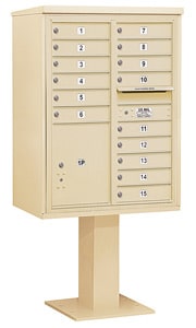 Salsbury 4C Pedestal 3411D-15 Sandstone