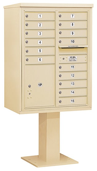 3411D15 Salsbury Commercial 4C Pedestal Mailboxes