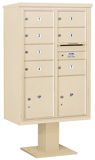 3413D07 Salsbury Commercial 4C Pedestal Mailboxes