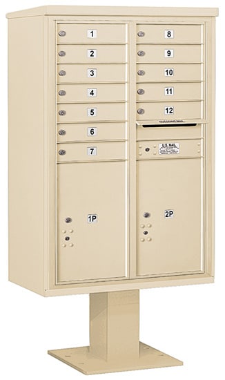3413D12 Salsbury Commercial 4C Pedestal Mailboxes
