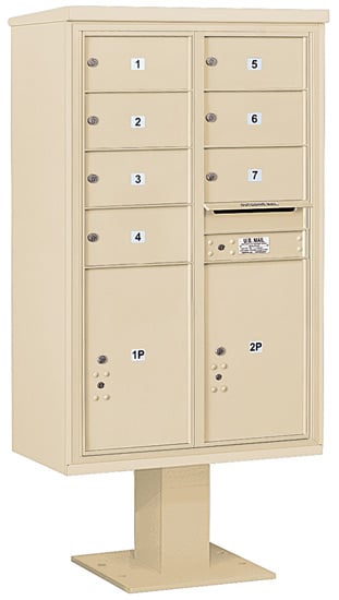 3414D07 Salsbury Commercial 4C Pedestal Mailboxes
