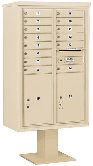 3414D14 Salsbury Commercial 4C Pedestal Mailboxes