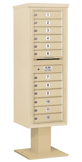 3414S12 Salsbury Commercial 4C Pedestal Mailboxes