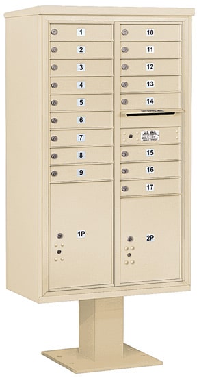 3415D17 Salsbury Commercial 4C Pedestal Mailboxes