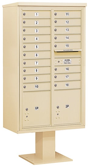 3415D18 Salsbury Commercial 4C Pedestal Mailboxes