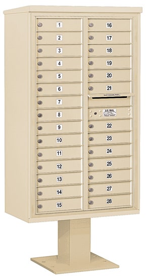 3415D28 Salsbury Commercial 4C Pedestal Mailboxes