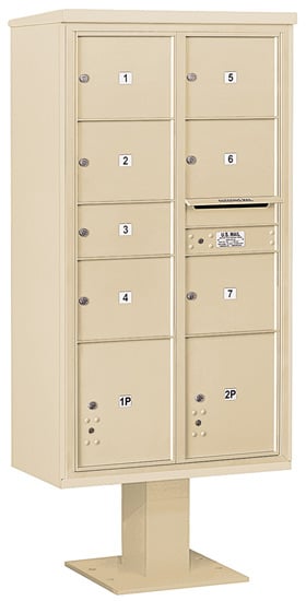 3416D07 Salsbury Commercial 4C Pedestal Mailboxes