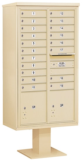 3416D19 Salsbury Commercial 4C Pedestal Mailboxes