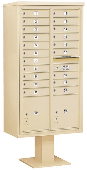 3416D20 Salsbury Commercial 4C Pedestal Mailboxes