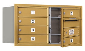 Salsbury 4C Mailboxes 3704D-06 Gold
