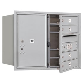 Salsbury 4C Mailboxes 3706D-04 Aluminum