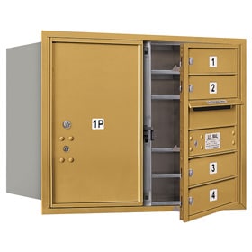 Salsbury 4C Mailboxes 3706D-04 Gold