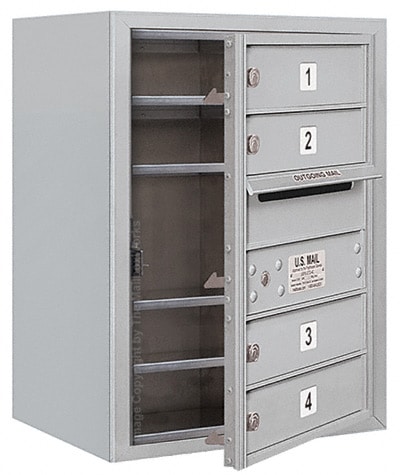 3706S-04 Front Loading Salsbury 4C Horizontal Mailboxes With Surface Mount Enclosure Product Image