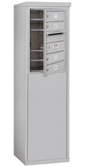 3706S-04 Front Loading Salsbury 4C Horizontal Mailboxes With Free Standing Enclosure Product Image
