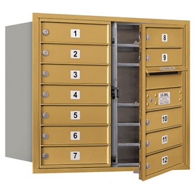 Salsbury 4C Mailboxes 3707D-12 Gold