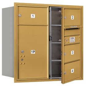 Salsbury 4C Mailboxes 3708D-04 Gold