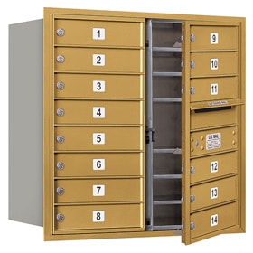 Salsbury 4C Mailboxes 3708D-14 Gold
