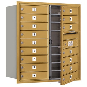 Salsbury 4C Mailboxes 3709D-16 Gold