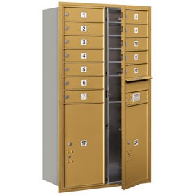 Salsbury 4C Mailboxes 3713D-12 Gold
