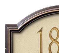 Whitehall Address Plaques Sandstone Copper Gold