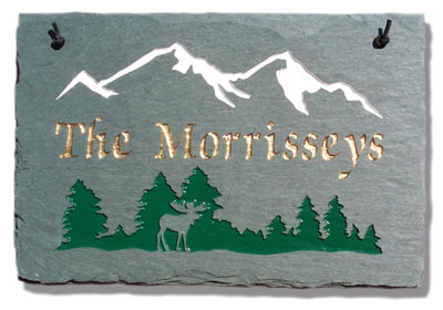 Stone Mill Mountains Rectangle Address Plaque