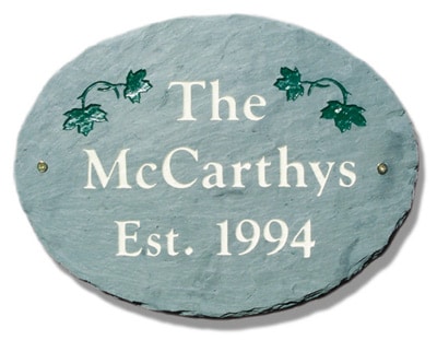 Stone Mill Ivy Oval Address Plaque