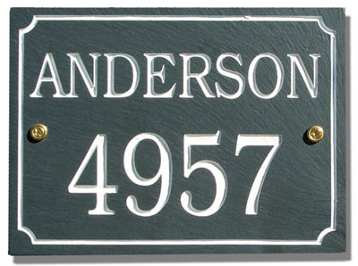 Stonemill 2 Line Rectangle Address Plaque