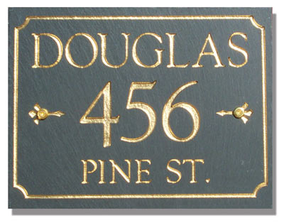 Stonemill 3 Line Rectangle Address Plaque