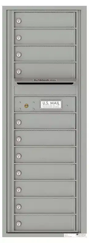 Recessed 4C Horizontal Mailbox – 11 Doors – Front Loading – 4C13S-11 – Private Access Product Image