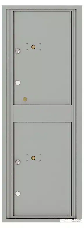 Recessed 4C Horizontal Mailbox – 2 Parcel Lockers – Front Loading – 4C13S-2P – USPS Approved Product Image