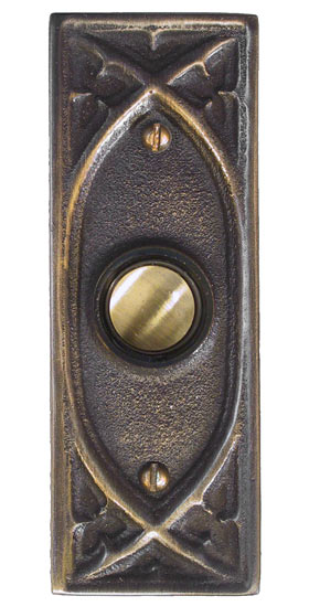 Waterglass Studios Gothic Brass Door Bell