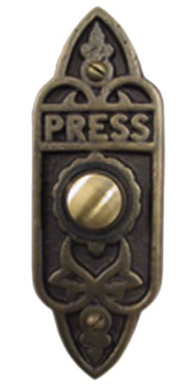 Waterglass Studios Victorian Brass Door Bell