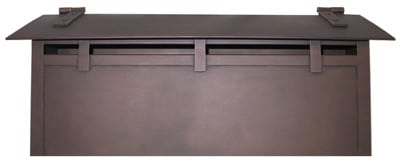 Waterglass Horizontal Wall Mount Copper Mailbox