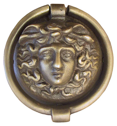 Waterglass Studios Medusa Brass Door Knocker
