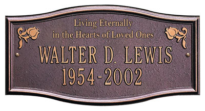 Whitehall Alexandria Living Eternally Memorial Plaque