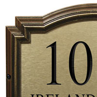 Whitehall Address Plaques Brass Bronze Black