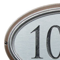 Whitehall Address Plaques Silver Pewter Black