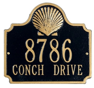 Whitehall Conch Address Plaque Product Image