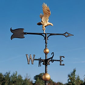 Black Whitehall Products Eagle Accent Weathervane 24-Inch 