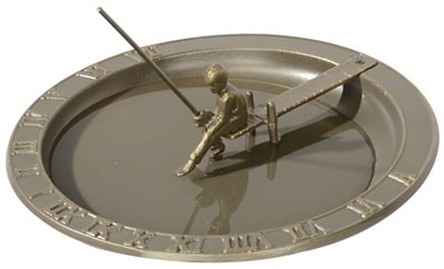 Whitehall Fisherboy Sundial Birdbath