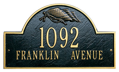 Whitehall Flag Arch Marker Address Plaque