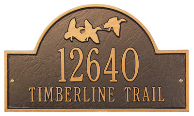 Whitehall Flying Duck Arch Address Plaque