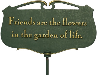 Whitehall Friends Are The Flowers Poem Sign Product Image