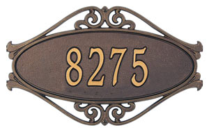 Whitehall Hackley Fretwork Address Plaque